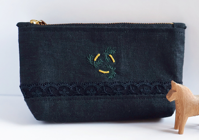 ポーチ　ミモザ　BK　【Handiwork】を開く