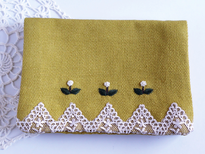 ティッシュケース　ちいさな実とレース　【Handiwork】を開く